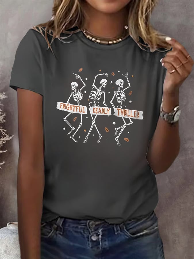 Women's Skeleton FDT Print T-Shirt