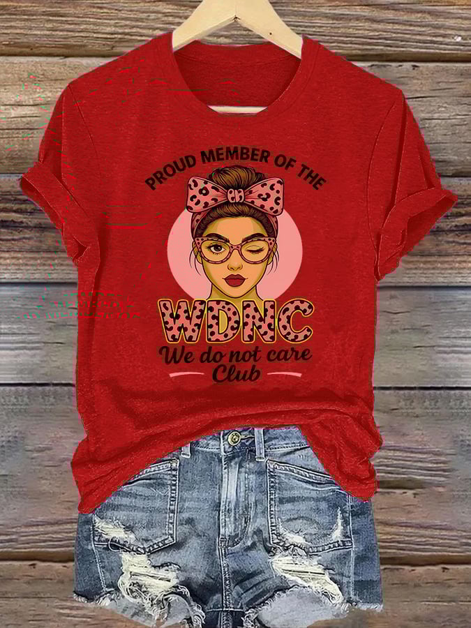 Women's  Retro Funny Proud Member Of Club Menopause Perimenopause Print T-Shirt