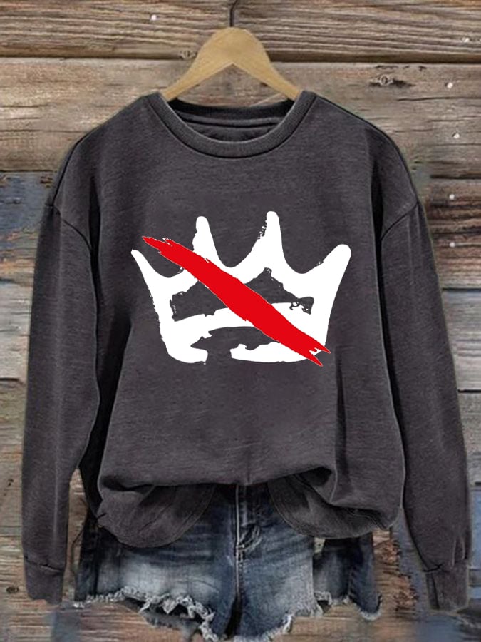 Women's No Kings In America Printed Sweatshirt