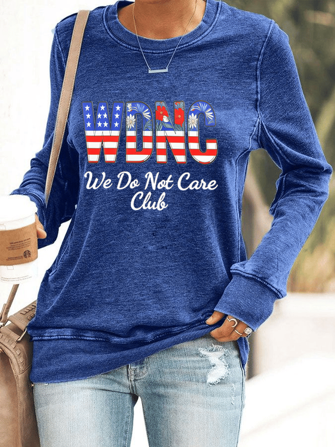 Women's  Retro Funny Proud Member Of  Club We Do Not Care Menopause Perimenopause Print  Knitted Tops