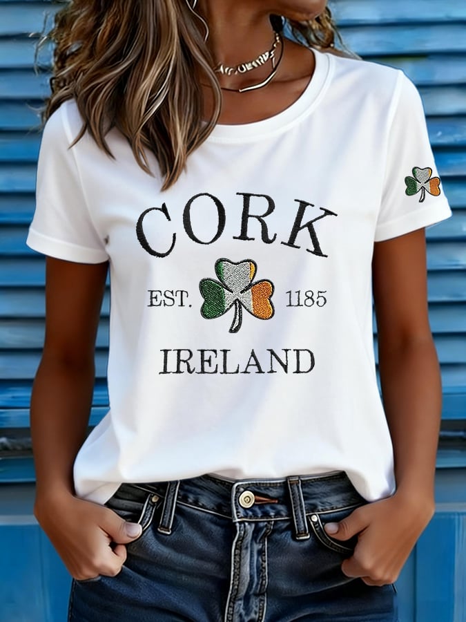 Women's Saint Patrick's Day Print T-shirt