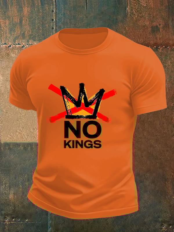 Men's no kings in America print  T-Shirt