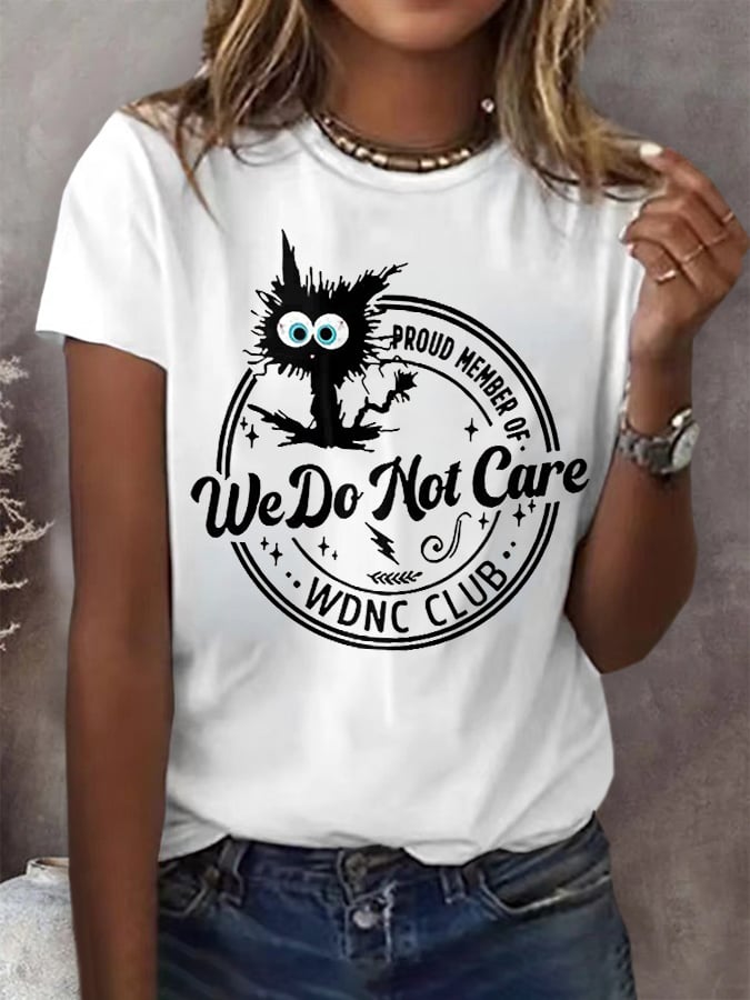Retro Funny Proud Member Of WDNC Club Menopause Perimenopause Print T-Shirt