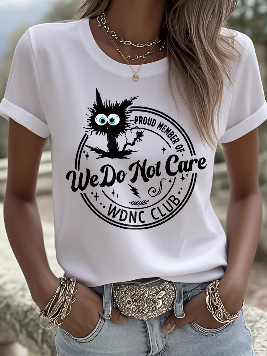 Retro Funny Proud Member Of WDNC Club Menopause Perimenopause Print T-Shirt