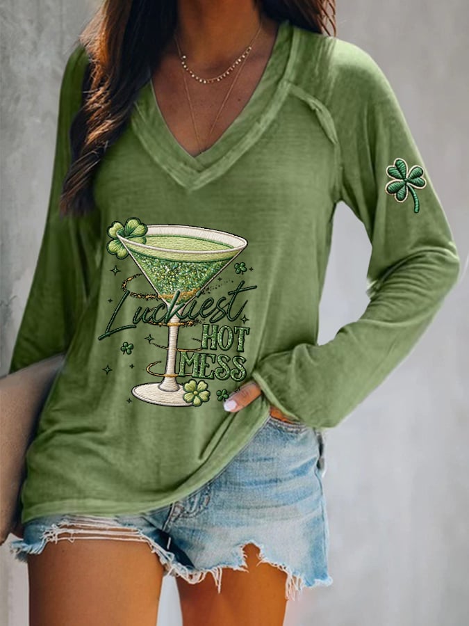Women's  St. Patrick's Day Print T-Shirt