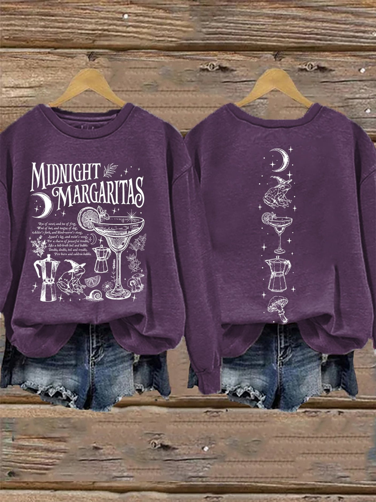 Women's Midnight Margaritas Print Casual Sweatshirt