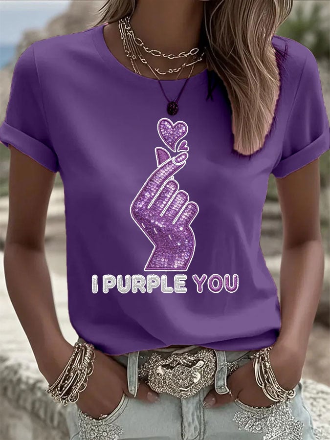 Women's K-pop  Print Casual T-Shirt