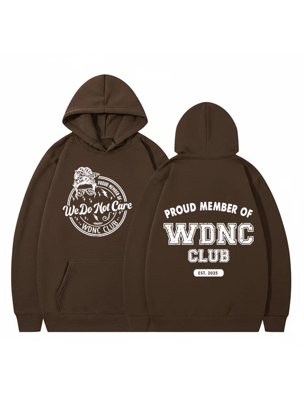 Women's Retro Fun We Don't Care About Menopause Perimenopause Printed Hooded Sweatshirt