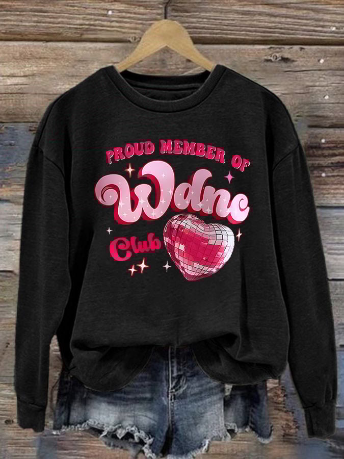Women's Retro Funny Proud Member Of Club We Do Not Care Menopause Perimenopause Print  Sweatshirt