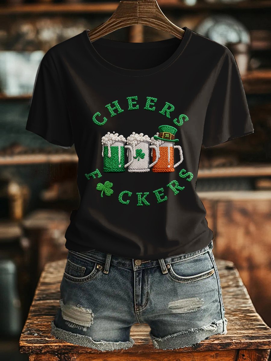 Women'S Casual St. Patrick'S Day Printed T-Shirt