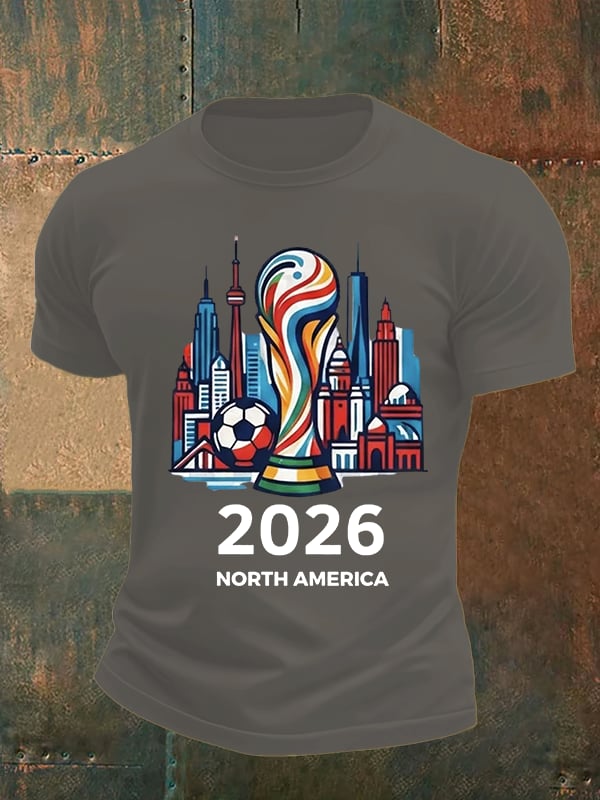 Men's  North America WC 2026 Soccer printed T-shirt