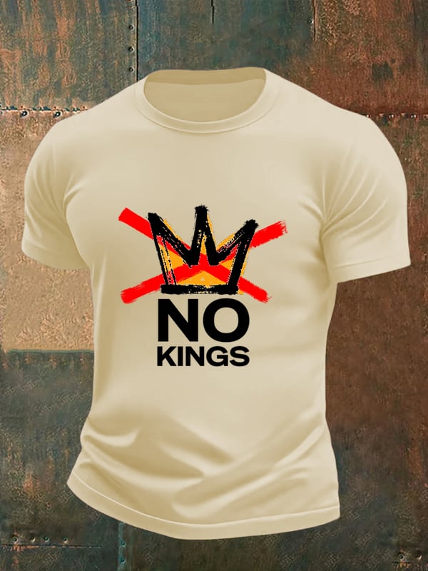 Men's no kings in America print  T-Shirt