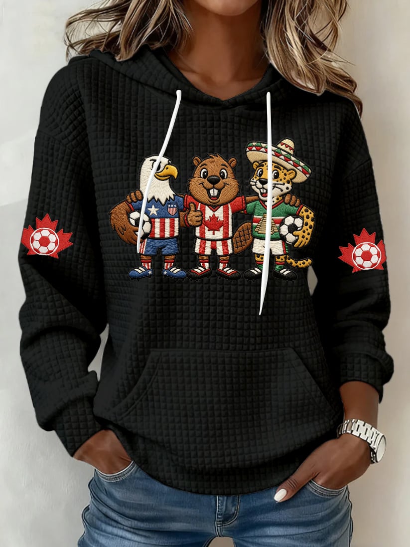 Women's Canadian Football Fan Color-Blocked Sports Shirt