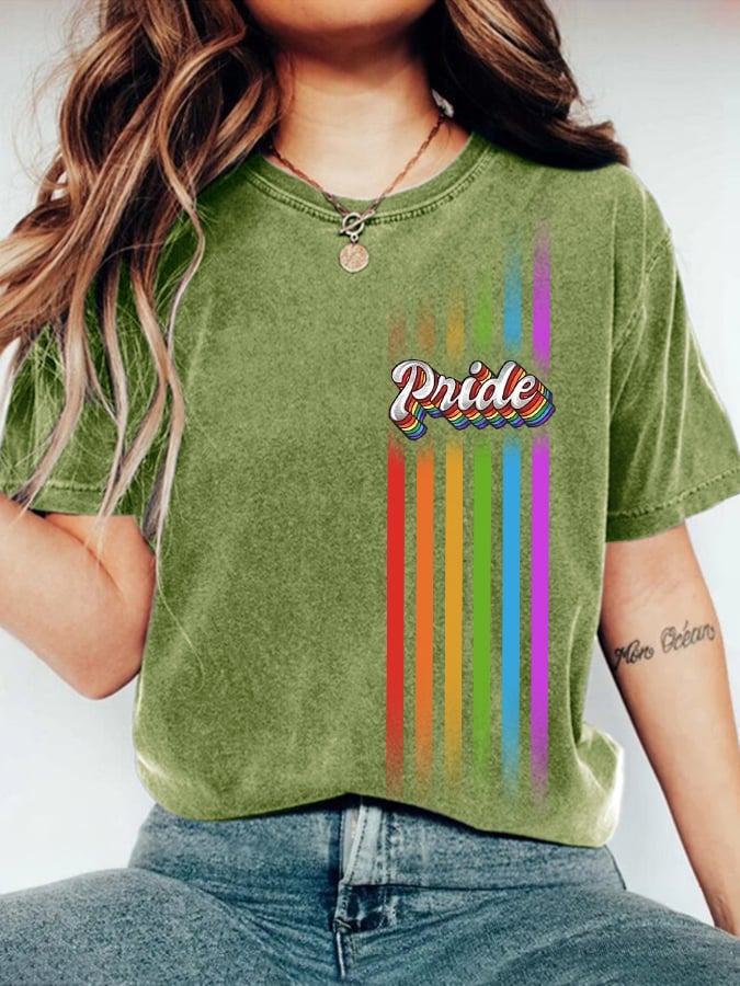 Retro LGBT Pride Print T-Shirt