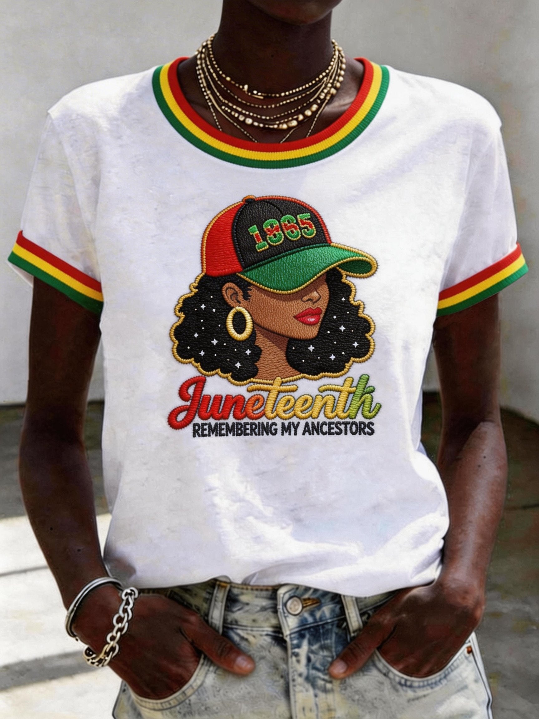 Retro Juneteenth Print T-Shirt
