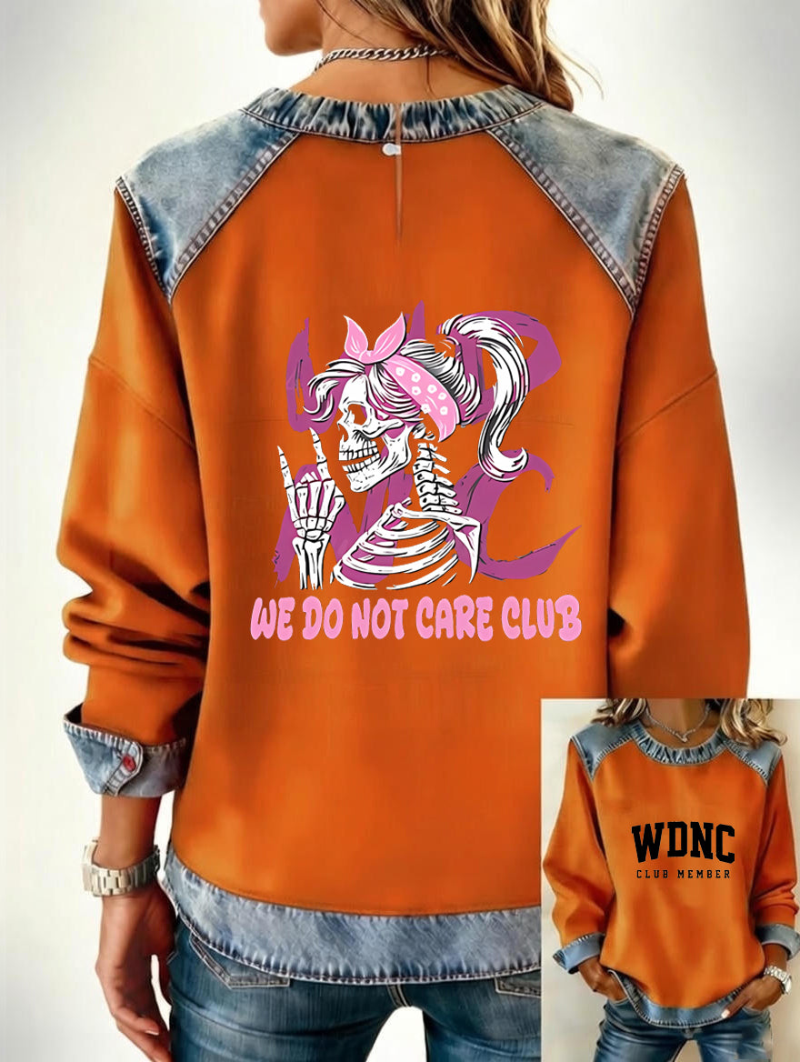 Women's  Retro Funny Proud Member Of Club We Do Not Care Menopause Perimenopause Print  Sweatshirt