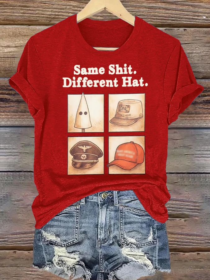 Women’s  Same Shit Different Hat  Print T-Shirt