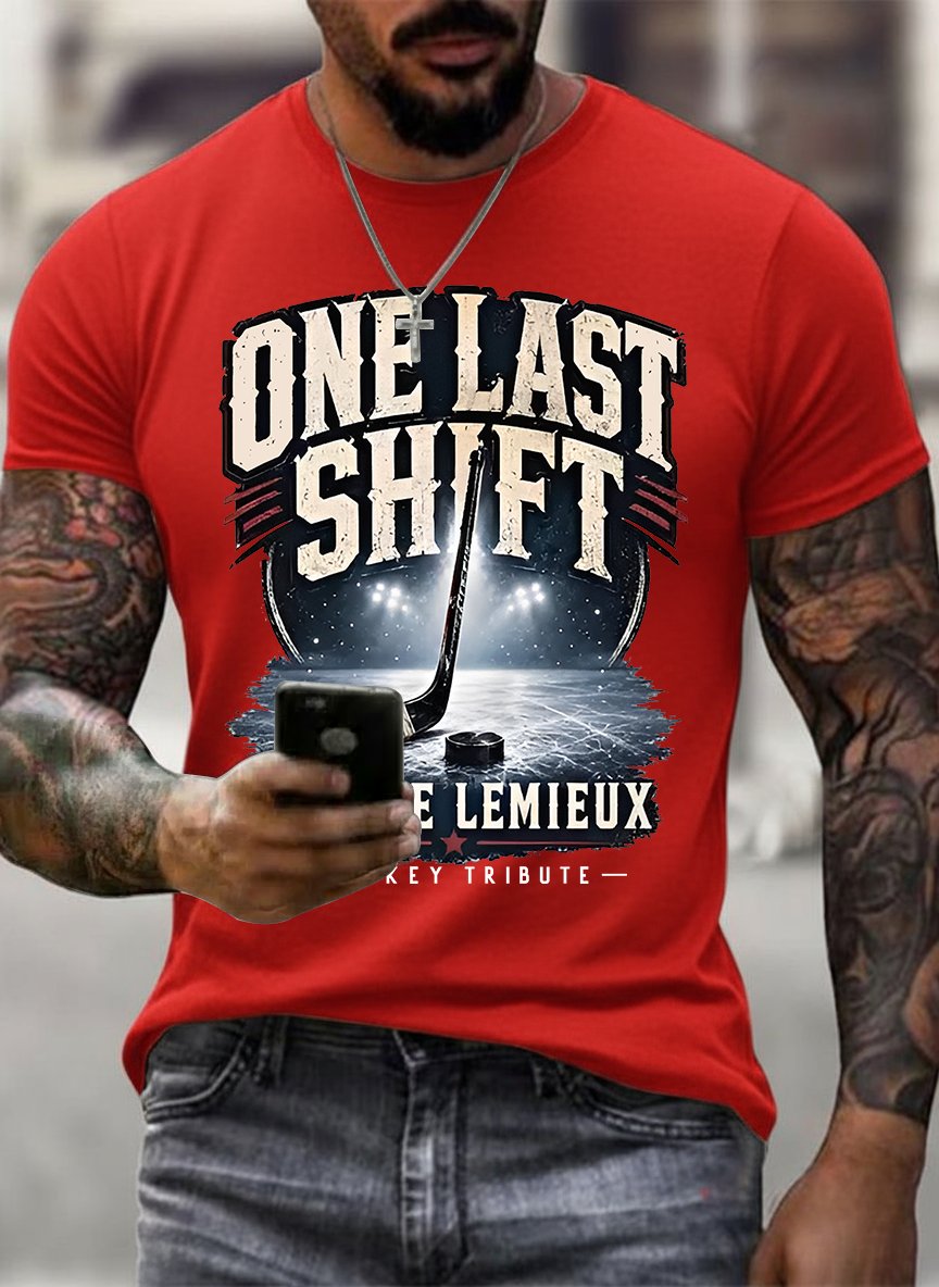Men's One Last Shift Shirt, Hockey Tribute T-Shirt