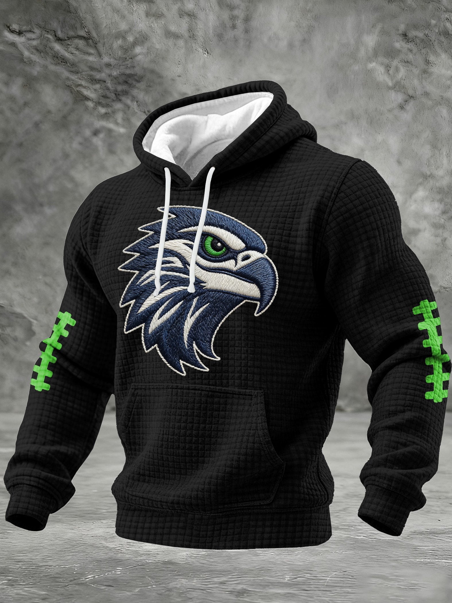 Men's Football Print Hooded Sweatshirt