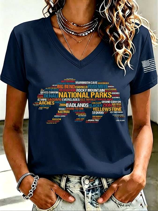 Women's National Park Printed Short-Sleeve T-Shirt