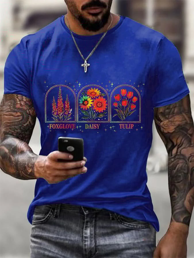 Men's Floral FDT Print  T-Shirt