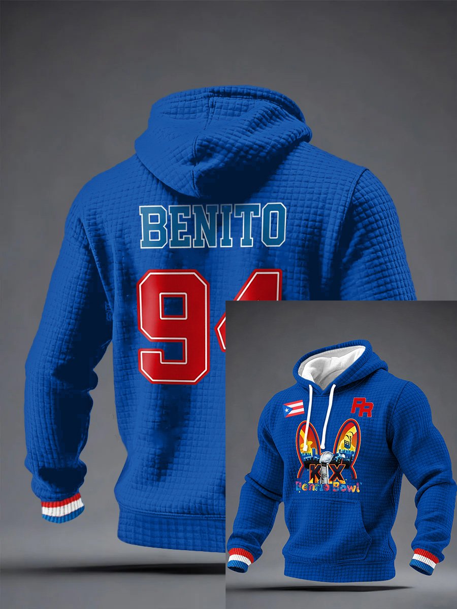 Men's  Puerto Rico Print Hoodie