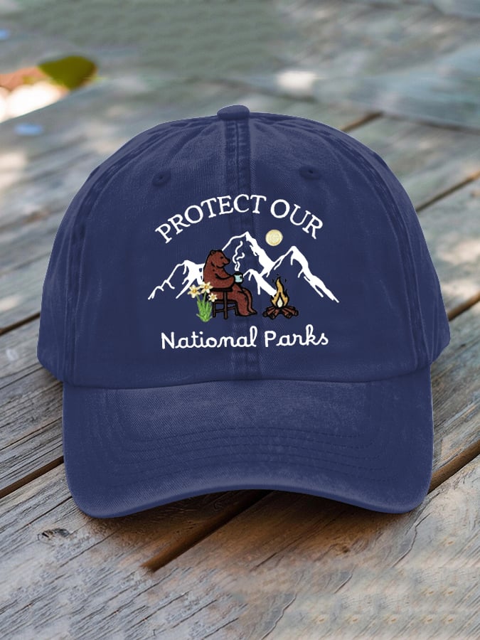 Unisex National Forest Park “Protect Our National Parks” Print Hat