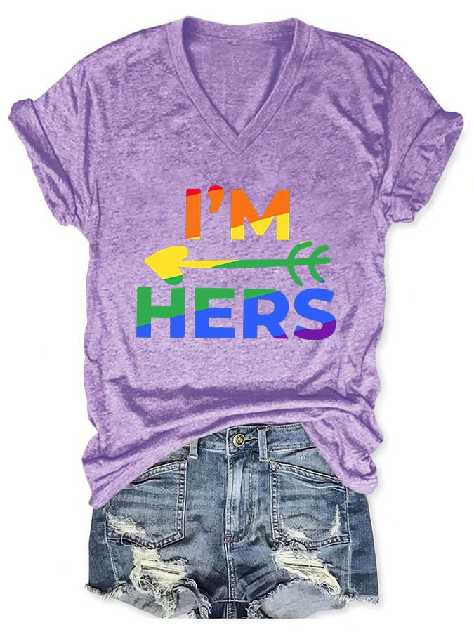 I'm Hers Print Short Sleeve T-Shirt