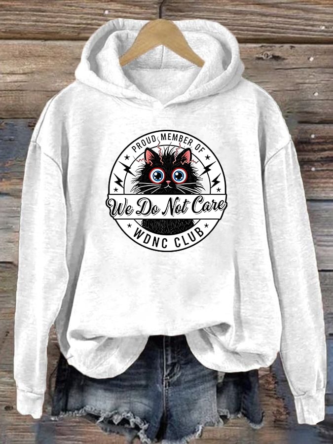 Women's  Retro Funny Proud Member Of Club We Do Not Care Menopause Perimenopause Print  Hoodie