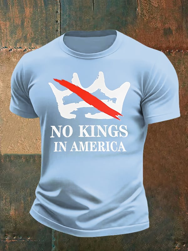 Men's no kings in America print  T-Shirt