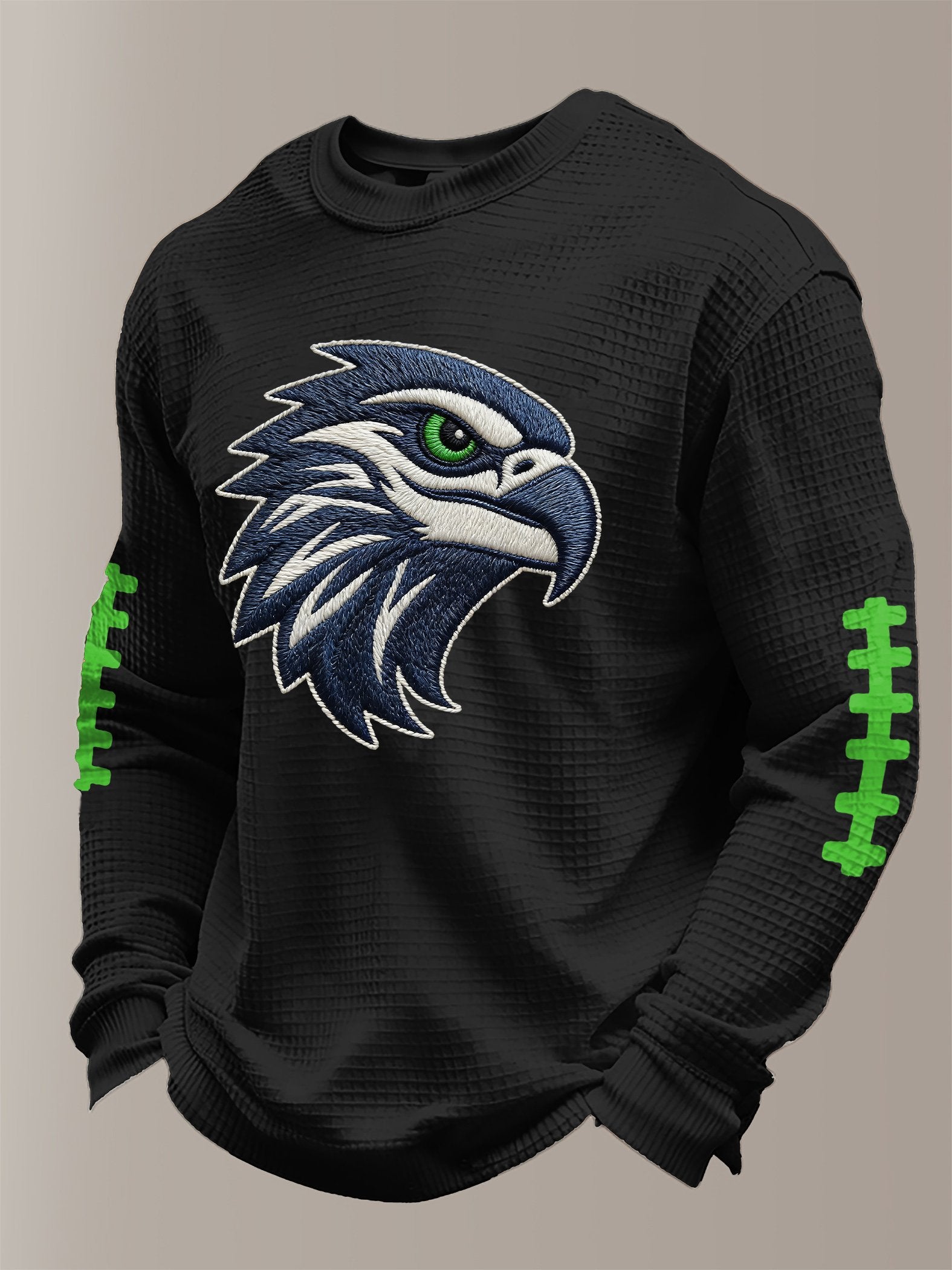 Men's Football Printed Waffle Top