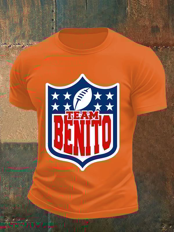 Men's  Team Benito Puerto Rico Print Casual Tee