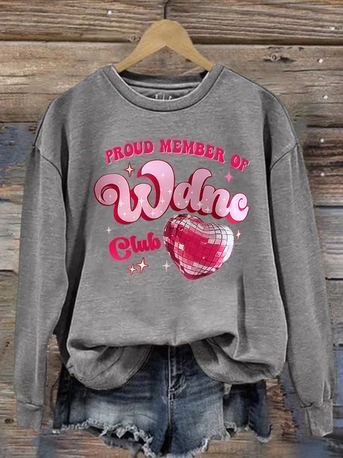 Women's Retro Funny Proud Member Of Club We Do Not Care Menopause Perimenopause Print  Sweatshirt