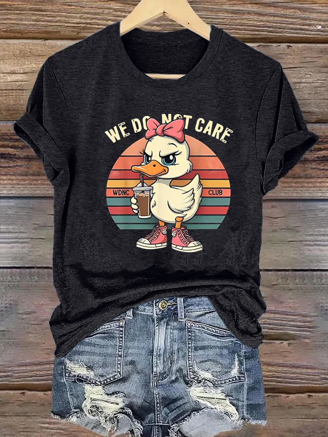 Women's  Retro Funny Proud Member Of Club We Do Not Care Menopause Perimenopause Print  T-Shirts