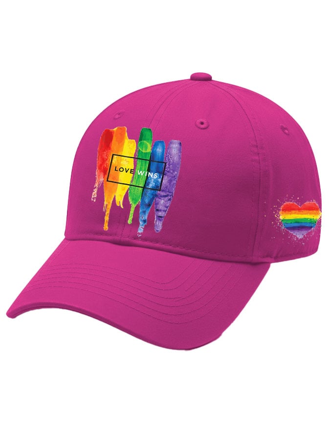 Unisex Retro LGBT Love Wins Print Baseball Cap