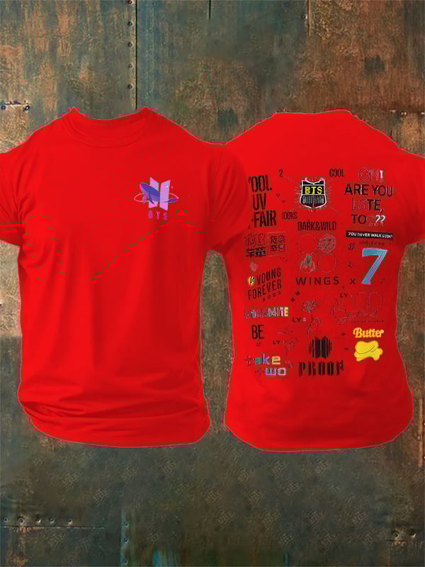 Men's K-pop  Print Casual T-Shirt