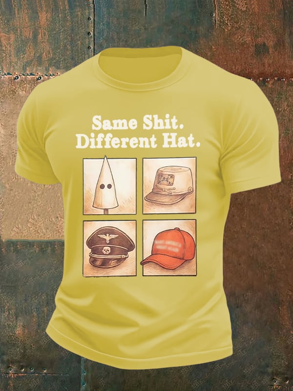 Men's  Same Shit Different Hat  Printed T-Shirt