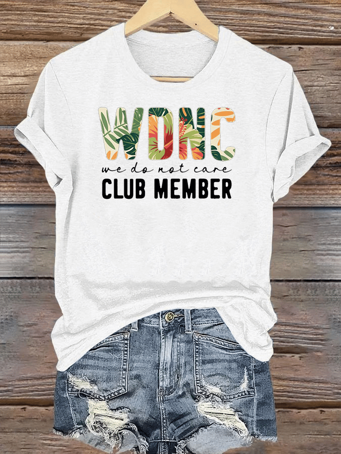 Women's  Retro Funny Proud Member Of Club Menopause Perimenopause Print T-Shirt