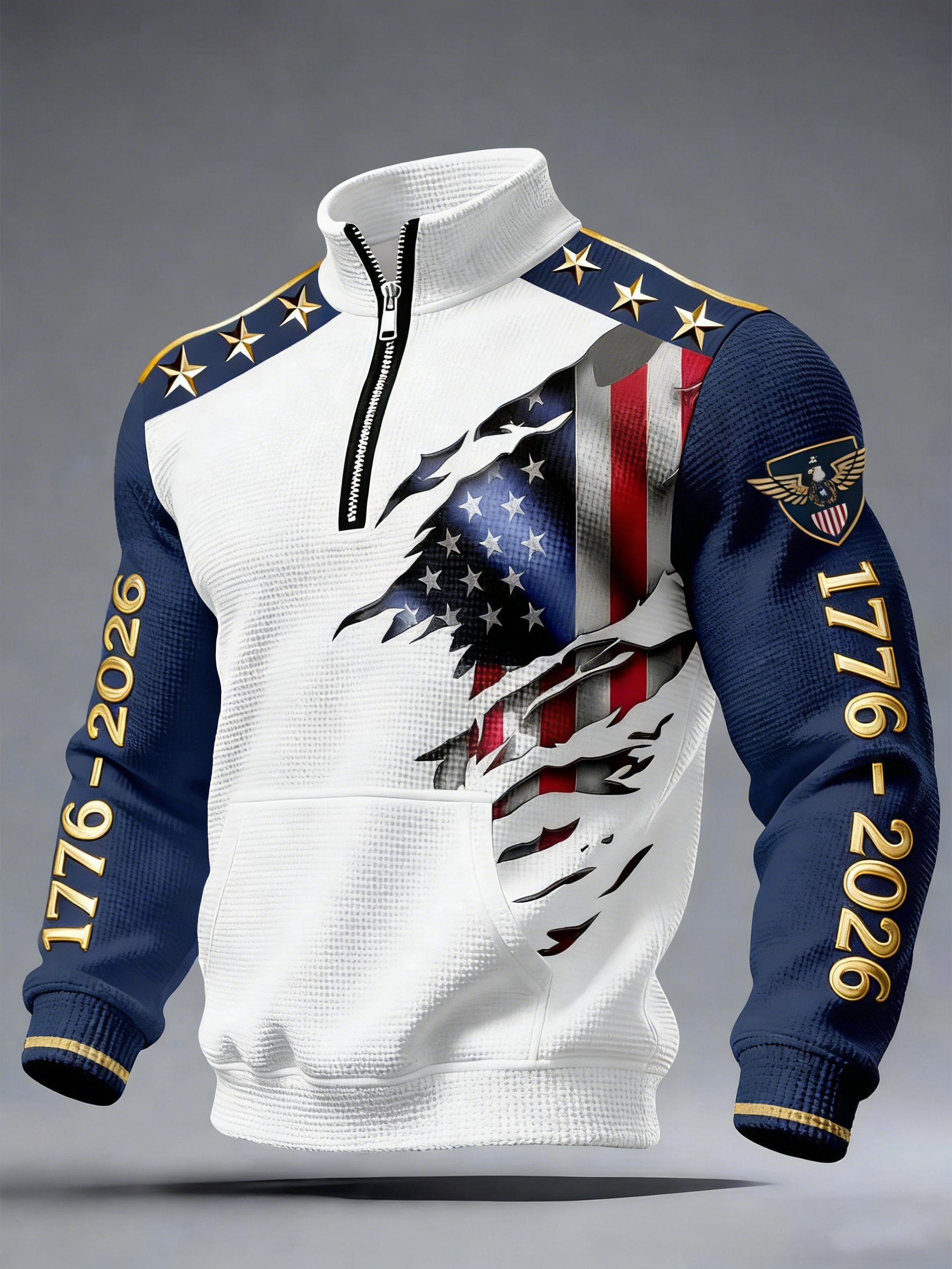 Men'S Casual American 250th Anniversary Printed Sweatshirt