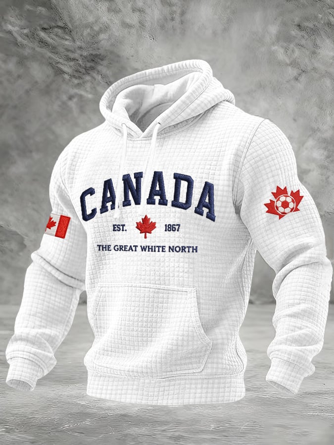 Men's Casual Canadian Football Fan Plaid Sports Shirt