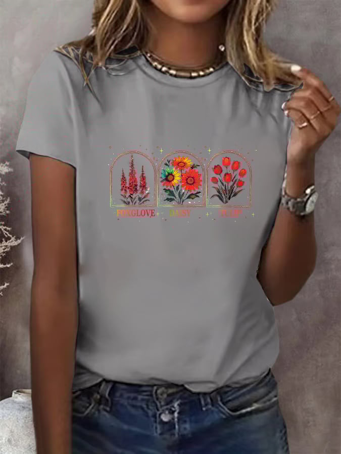 Women's Floral FDT Print  T-Shirt
