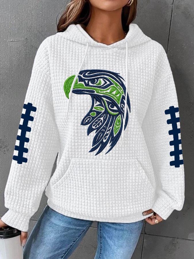 Women's   Football Print  Hoodie