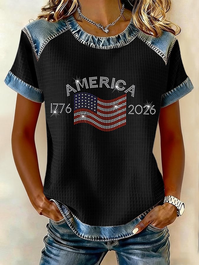 Women's 250th Anniversary Printed Short-Sleeved T-Shirt