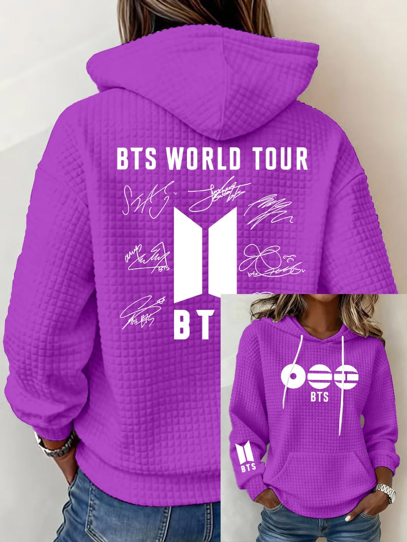 Women's 2026 BTS Comeback Printed Casual Hooded Sweatshirt