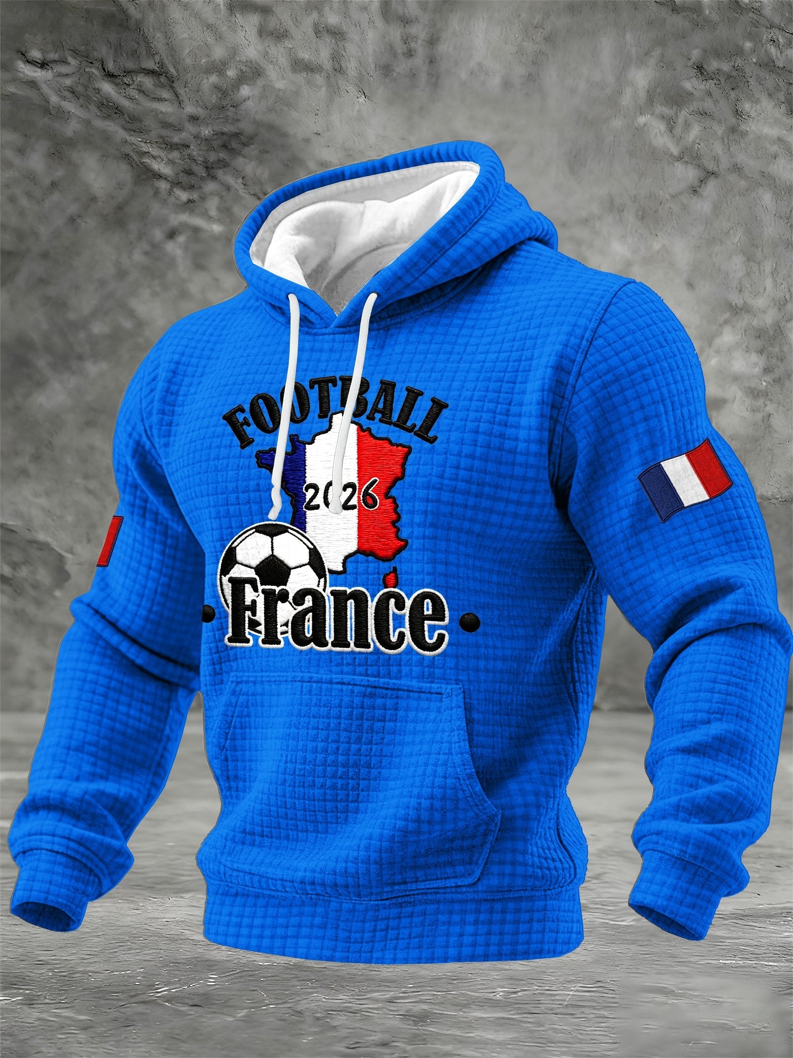 Men's French Football Fans Printed Hoodie