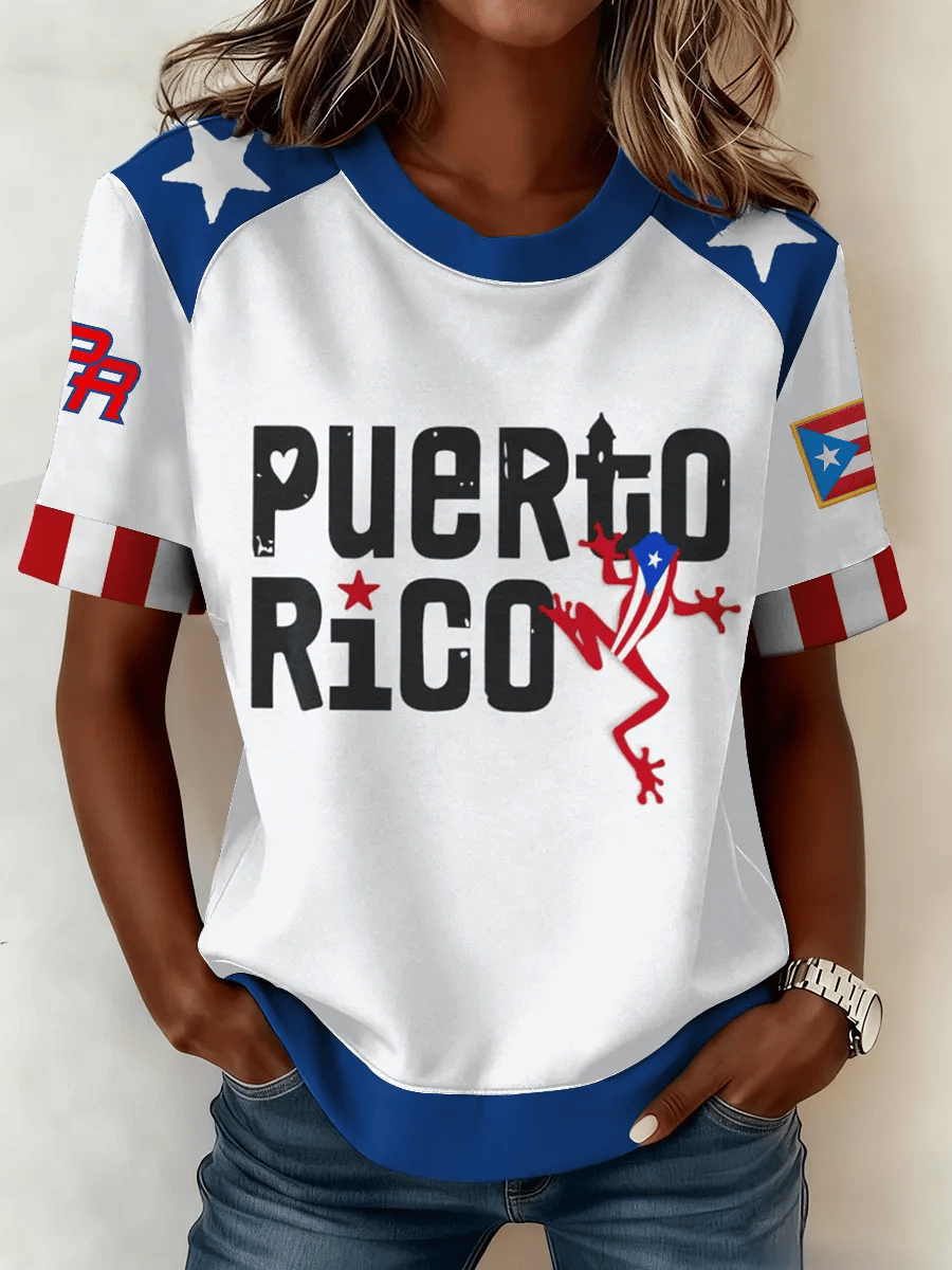 Women's Puerto Rican Rapper Print T-Shirt