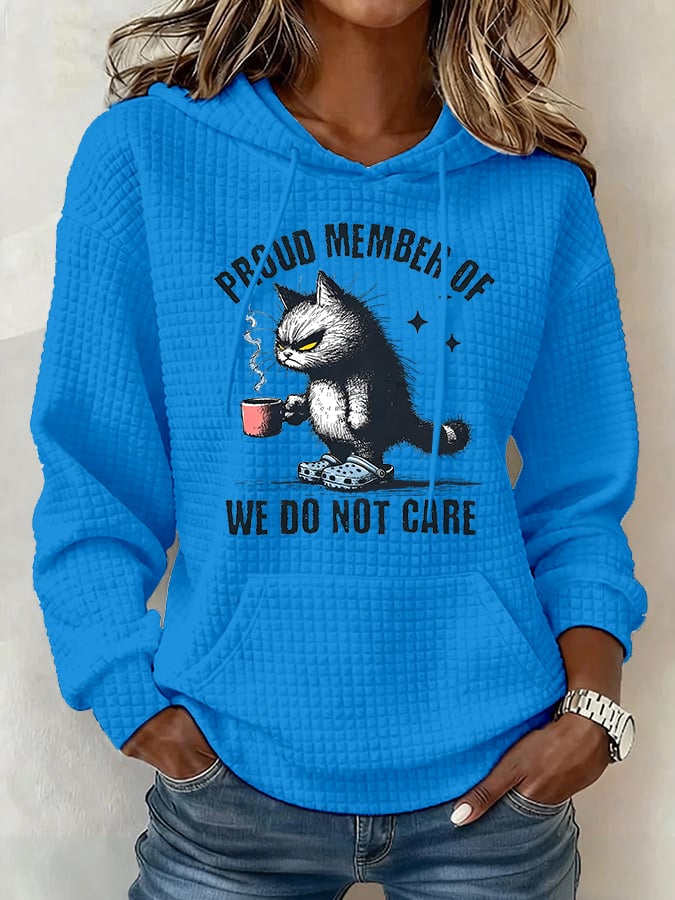 Women's Retro Funny Proud Member Of Club We Do Not Care Menopause Perimenopause Print  Hoodie