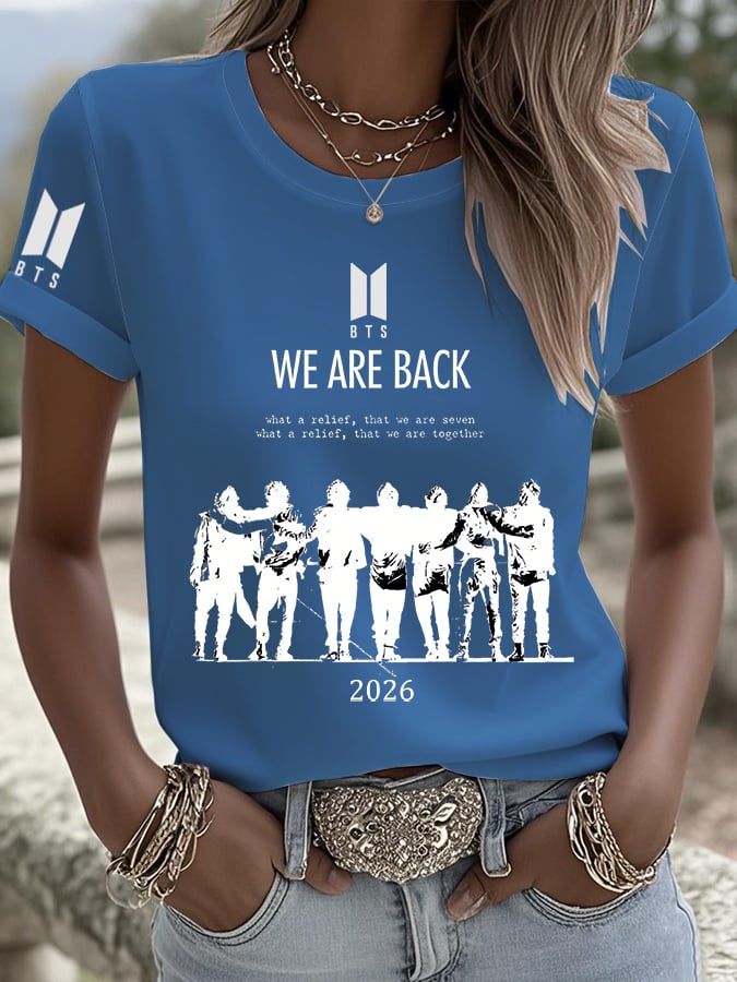 Women'S 2026 Bts Comeback Art Print T-Shirt