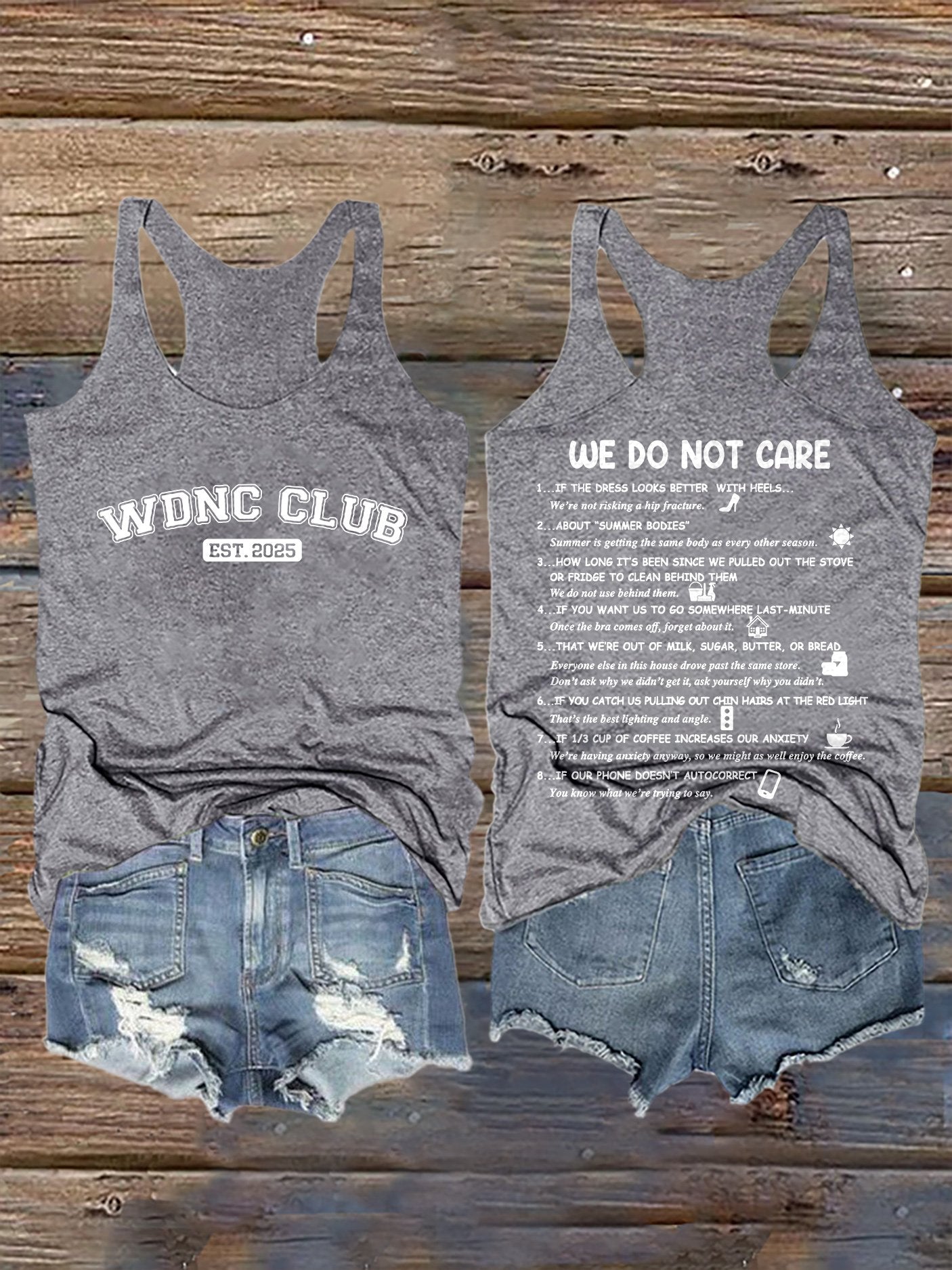 Retro Funny WDNC Menopause Perimenopause Print Tank Top