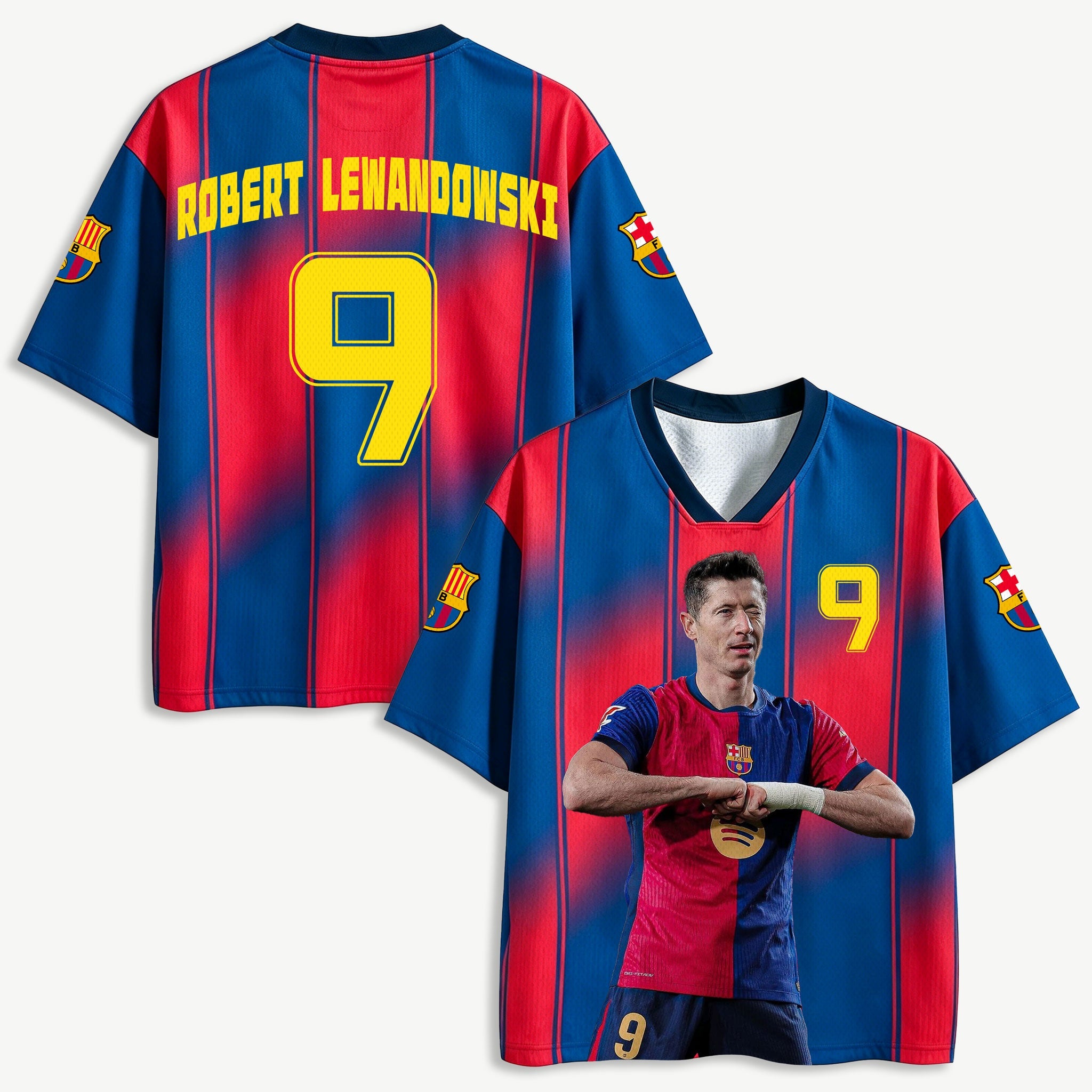 2026 Robert Lewandowski #9 Barcelona Mesh Jersey